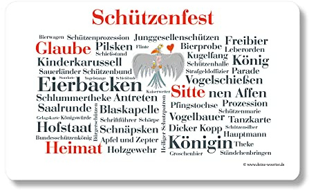 Frühstücksbrettchen Schützenfest Wörter