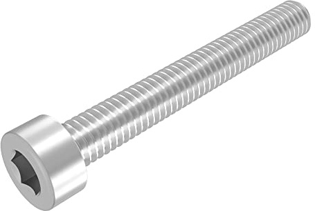 SECCARO Tornillo cilíndrico M6 x 45 mm, acero inoxidable V2A VA A2, DIN 912 / ISO 4762, hexágono interior, rosca completa, 20 piezas