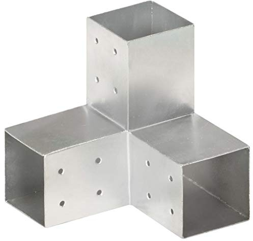 Tidyard Pfostenverbinder Y-Form 3 Hülsen Balkenschuh Holzverbinder Eckverbinder Pfostenecke Balken Verbinder Feuerverzinkt Verzinktes Metall