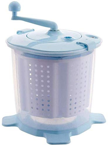 RONGJJ Lavatrice Portatile, Mini Lavatrice Manuale Cicli di Lavaggio Doppi Lavanderia Compatta Non Elettrica per Campeggio, Appartamenti, Dormitori, Blue