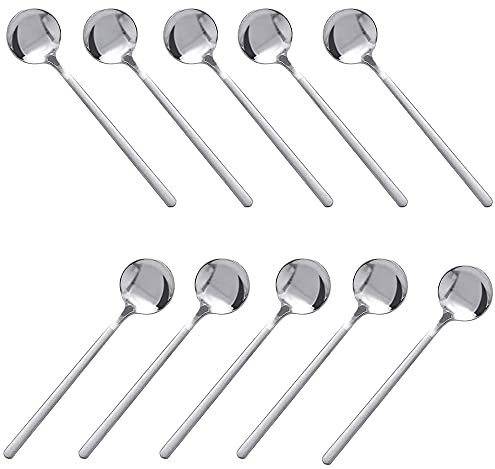 Caffè Cucchiaio,10 Pcs Cucchiaini in Acciaio, Cucchiai in Acciaio Inox, Dessert Cucchiai, Cucchiaini da Tè, Cucchiaino da Caffè in Acciaio Inossidabile, per Caffè,Torte, Gelati, Cappuccini