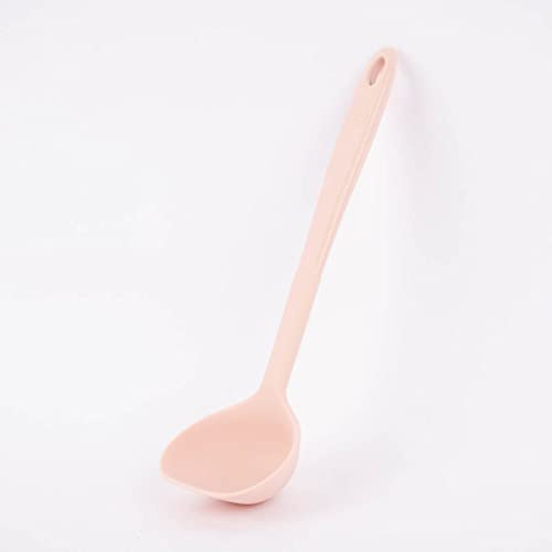 Kochblume Cazo de silicona con núcleo de acero inoxidable para cocinar (25 cm), color rosa pálido