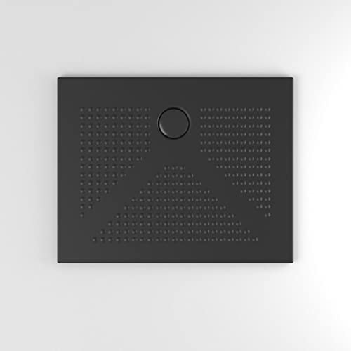 KIAMAMI VALENTINA Schwarze 70X90x 3cm Duschwanne aus Keramik | Delfino