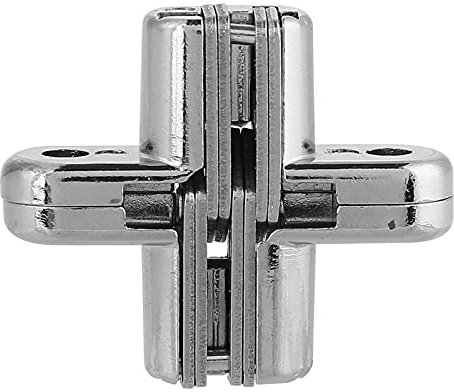Cerniera per porta in lega di zinco in acciaio laminato a freddo Cerniere nascoste a 180 gradi Cerniera per porta a croce nascosta invisibile per porte pieghevoli, tavoli pieghevoli(S)