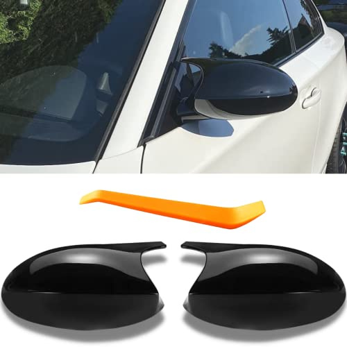 M Sport Spiegelkappen Außenspiegelkappen für BMW E90 E91 2005-2008 E92 E93 2006-2010 Vorfacelift Modelle Tuning Zubehör Aussen Accessoires - Schwarz Glanz