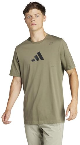 adidas Herren AEROREADY All-Gym Category Graphic Tee T-Shirt, Olive strata, L