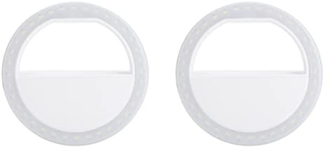Hemobllo 2pcs Led Ring Light for Phone Camera Selfie Flash Modes White for Photography Needs