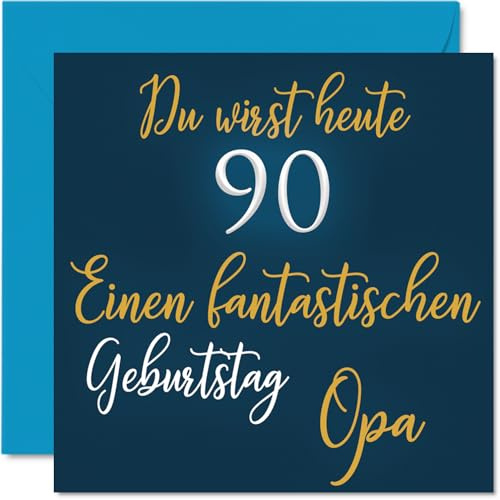 Stuff4 90. Geburtstagskarte Opa, Fantastischen | Alles Gute Zum Karte Geburtstag für 90 Jähriges Opa von Enkel Enkelin, Geschenke Mann