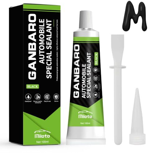 Miioto Karosseriekleber Schwarz, Scheibenkleber Auto, Dichtmasse, Karosserie Kleber, Scheibenkleber Geeignet für Autotüren, Autofenster, Autodächer 100ml