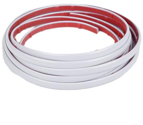 Besttoolifes Flexible Zierleiste, selbstklebend, abziehbar und metallisch, Spiegelrahmen, Wand-Eckenschutz, Kantenschutz, dekorative PVC-Ecke, dekorative Streifen für Fliesen, Spiegel, Decke (weiß)