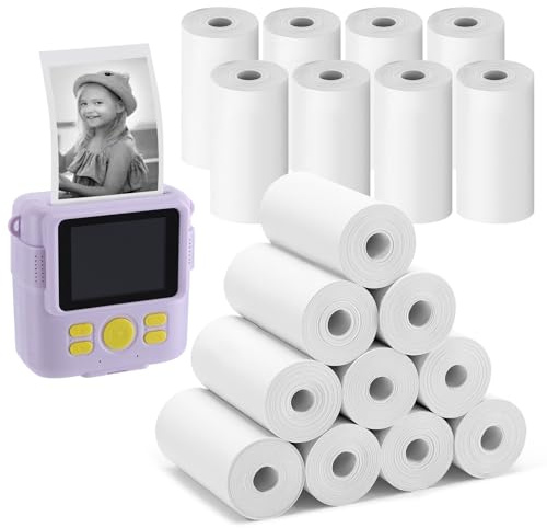 18 Roll 1''×2.2'' Kids Camera Paper Roll Refill for Kid Camera Instant Print