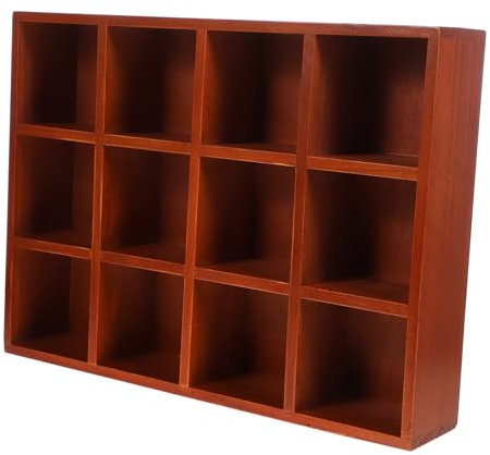Zerodeko Holz Wandregal Fächer Vintage Wandmontage Stauraum Organizer Stabil Praktisch Für Figuren Desktop Display Regal Wohnzimmer Schlafzimmer Büro