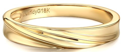 Tolldek 18 Karat Gold Ring, Köper Freundschaftsringe, Eheringe Au 750 Partnerringe Echtschmuck, Gr.63 (20.1)