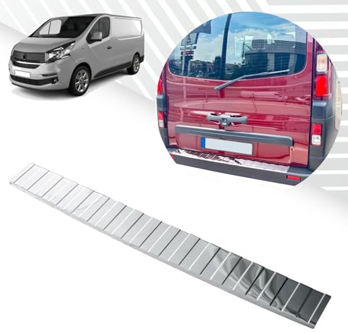 Protezione paraurti posteriore compatibile con Fiat Talento dal 2016+ in acciaio inox cromato protezione per il bordo del bagagliaio di carico