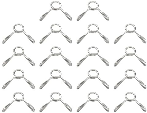 QUARKZMAN Colliers Pour Tuyau De Ligne De Carburant, 30Pcs 4mm ID 4.8mm Max. ID 304 Acier Inoxydable Tuyau D'Eau Tube D'Air Ressort Colliers Pour Moto Scooter ATV, Argent