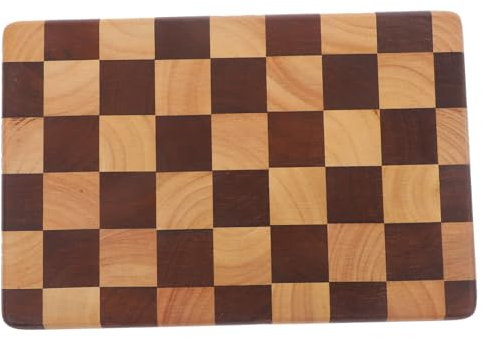 Veemoon Tagliere Da Cucina in Legno Di Acacia Piccolo 30x20x2,5 Cm, Tagliere a Quadretti Anti-scivolo Per Pane, Carne e Formaggi, Utensile Casa Per Preparazione Alimenti,