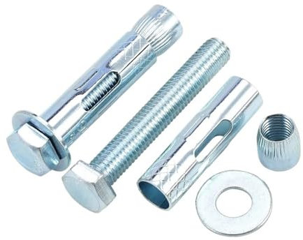 Cilky Metallschrauben 1 STÜCK M6.5 M8 M10 M12 M16 Kohlenstoffstahl Außensechskant Innendehnschraube Hülse Betonanker Eingebaute Sechskantschraube(M10x80mm)