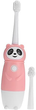 Elektrische Kinderzahnbürste, Rosa, Weiche Borsten, Für 3-12 | IPX7, Tiefenreinigung, Schützt Zahnschmelz, PP Material, Batterien nicht Inklusive