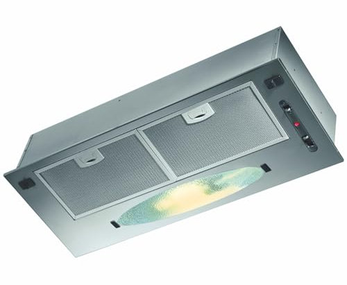 Fhuller Cappa Gruppo Incasso CP PLUS 60 K102R0190, Cappa Sottopensile 60 cm, MOTORE POTENZIATO 409 m³/h, Comando Meccanico Slider, LED 2.5W, Classe D, Finitura Grigia