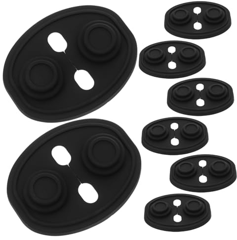 Anneome 8pcs Silicone Automotive Door Lock Guard Weatherproof Protective Cover for Car Locks Silent Vibration Reduction Design Easy Installation Fit Black Color