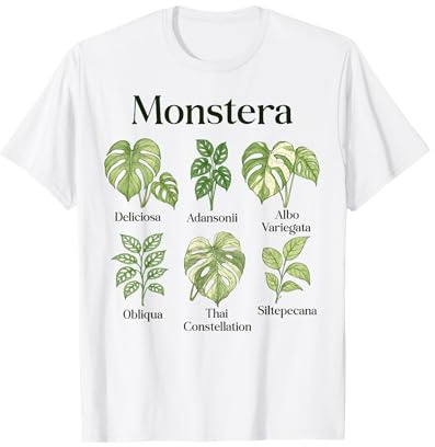 Monstera Varieties Deliciosa Albo Thai Houseplants Mom Dad T-Shirt