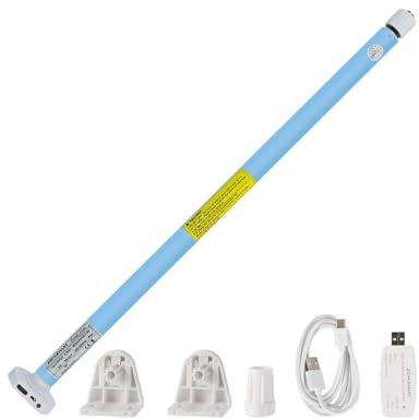 Electric Motorized Rechargeable Motor with WiFi Dongle for 17 25 28mm Tube, Tuya Roller Shade Blinds, Works with Alexa Google Home (Motor Only)