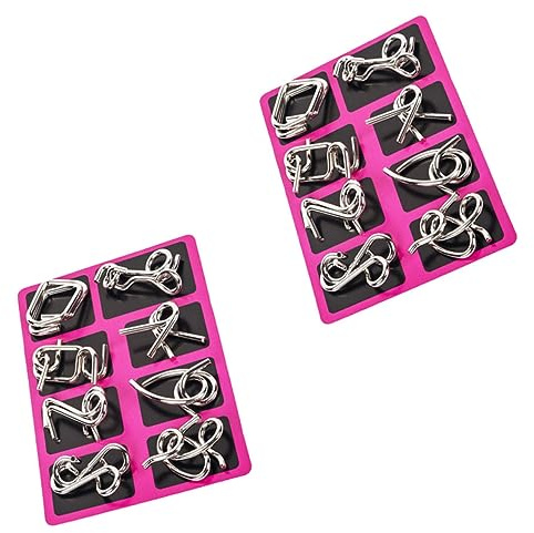 TOYANDONA Entwirrungspuzzle Metall Draht Iq Puzzles 2 Satz Für Kinder Und Erwachsene Tragbar Kreatives Denkspiel Für Konzentration Und Gehirntraining