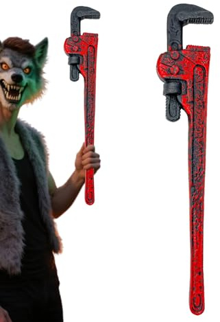 Chiave inglese Decorazione Halloween, strumento terrificante simulazione Halloween, giocattolo decorativo realistico per adulti feste case incantate opere teatro