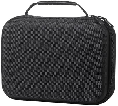 KiBcsLic Double Controllers Carrying Case Game Holder with Handle Soft Lining Hard Layer Carrying Gaming Controller Case, Black