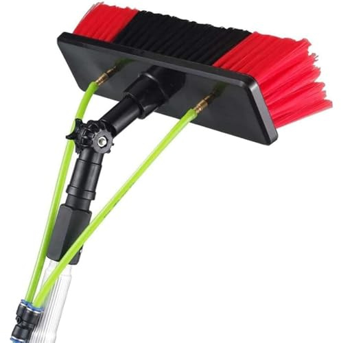 Kit professionale per la pulizia di finestre e pannelli solari con spazzola regolabile e palo in alluminio leggero