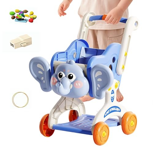 Ancsttu Carrito De Compra Para Niños - Juego De Carritos De Compra De Comida De Juguete - Juguete De Cortar Frutas | Para Niños Y Niñas De 3+ Años Cocina Tienda De Comestibles Mercado Exterior Y Hogar