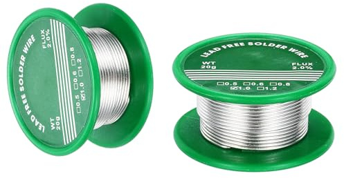 QUARKZMAN 2 Stück Lötzinn Mit Kolophoniumkern 20g Zinn Flussmittelkern Lötzinn 1mm Für Elektrisches Löten