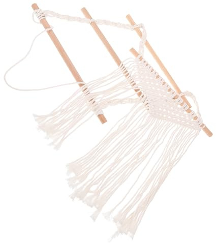 HOMOBABE Boho Makramee Haarschleifenhalter Hängender Haarspangen Organizer Wandbehang Kinderzimmer Wanddekoration