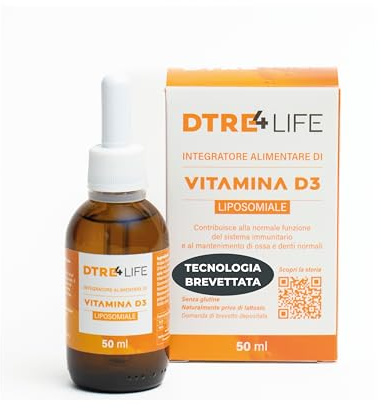 DTRE4LIFE Vitamina D3 Liposomiale in Gocce 50 mL - 2000 UI - 50 dosi