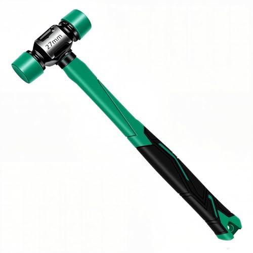 Rubber Mallet Double-Faced Flooring Hammer Rubber Mallet Hammer 25 mm Small Nylon Hammer Rubber Hammer Soft Hammer for Jewelry Furniture Floor Tile