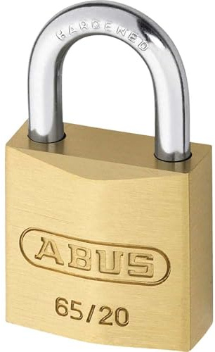 ABUS Vorhängeschloss Messing 65/20 gl.-204 - gleichschließend - Kofferschloss - Schlosskörper aus massivem Messing - gehärteter Stahlbügel - ABUS-Sicherheitslevel 3 | Massiver Messing-Schlosskörper, gehärteter Stahlbügel mit NANO PROTECT, Präzisions-Stiftzylinder, Sicherheitslevel 3