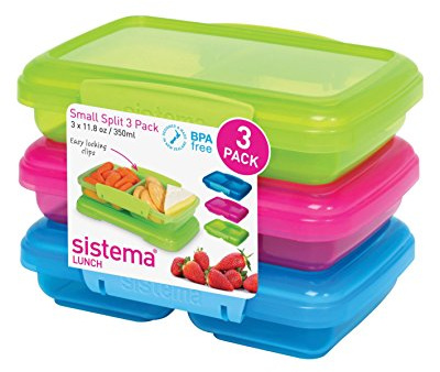 Sistema KLIP IT Split Frischhaltedosen, 350 ml, 3 Stück