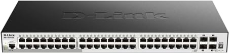 D-Link DGS-1510-52X 52-PortGigabit Sackable Smart Managed Switch (48 x 10/100/1000 Mbit/s Ports, 4 x 10G SFP+ Ports, Full/Half-Duplex für 10/100 Mbit/s)