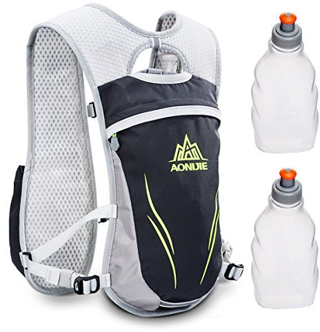 Geila Trinkrucksack, Trinkweste Outdoorsport Trail Marathoner Running Race Leichter Rucksack für Männer & Frauen mit 2 Wasserflaschen