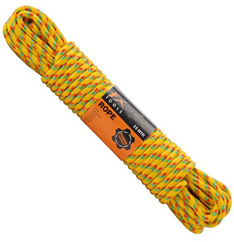 FX Tools Polypropylen Seil 25m Tau Kunststoffseil 10mm PP-Seil Leine Festmacher robust
