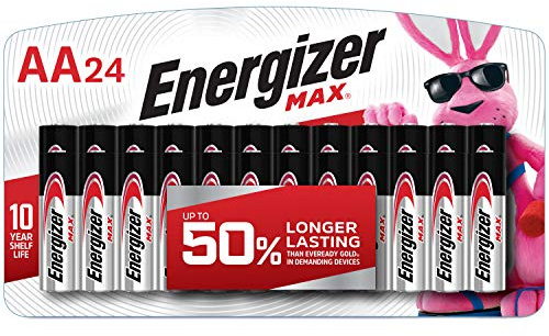 Energizer AA Batteries (24 Count), Double A Max Alkaline Battery