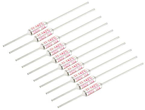 sourcing map 10 Stück 250V 10A 142°C Celsius Schaltkreis Abschalttemperatur Sicherung de