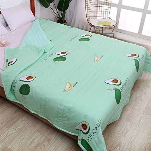 FANSU Copriletto Trapuntato Matrimoniale Singolo Elegante Reversibile Coperta Trapunta Primaverile Estivo Antipolveri Copri Letto per Camera da Letto (Avocado,140x200cm)