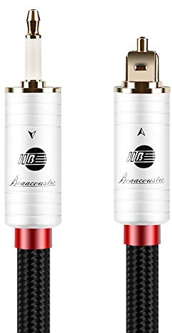 BOAACOUSTIC JIB Audio & hifi Mini Toslink auf Toslink Kabel Optical Audio Cable Optisches Audiokabel mini-Toslink Kabel Audiophile, 3,5(Nicht AUX) Digital SPDIF Optisches Audiokabel - 1.5m