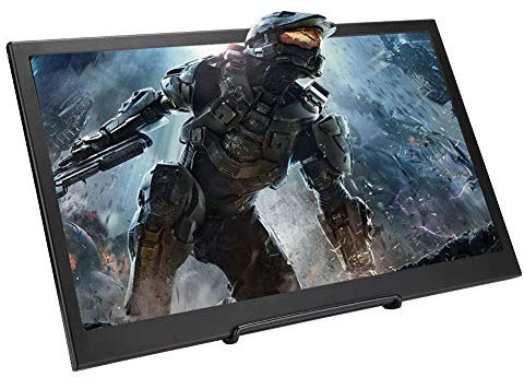 PUSOKEI 15.6in IPS Monitor, Portable Ultra-Thin 1080P Full HD Wide Viewing Screen,Double mini HDMI Input,Built-In 2x2W Speaker,Universal Display Screen for Multiple Purpose