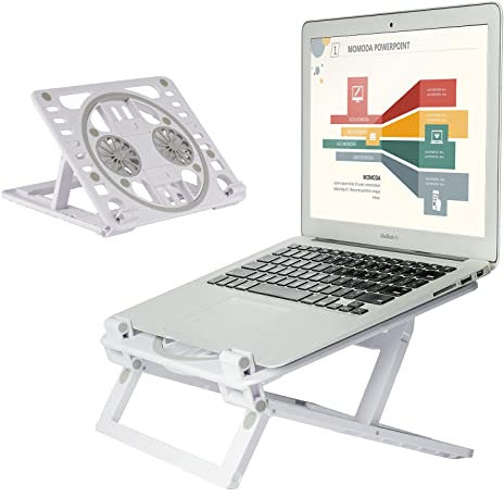 PHOCAR Laptop Cooling Stand with External Fan, Cooling Pad for Gaming Laptop, Tablets and Cellphones, from 7' to 17', such as MacBook Air Pro, iPad Air, iPhone Pro Max, Samsung, Huawei, Xiaomi, LG