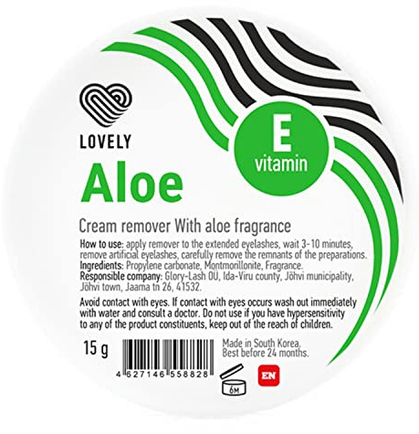 LOVELY Lash Cream Remover für Wimpernverlängerungen Duft:ALOE VERA | Wimpernremovercream zur sanften, schnellen & schonenden Entfernung von Wimpernverlängerung & Wimpernkleber Volumen & Einzelwimpern