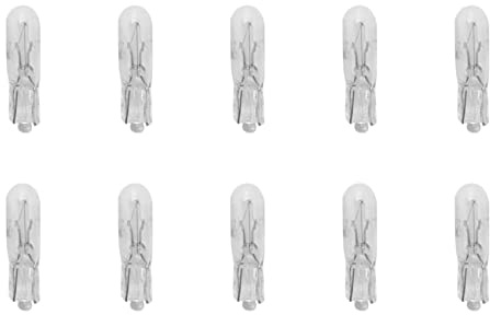 ANBP 10 Piezas T5 17 86206286 Bombilla HalóGena Panel de Instrumentos Coche LáMpara LáMpara de Tablero de CuñA AutomáTica 1,2 W 12 V Fuente de Luz CáLido