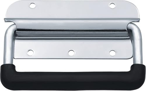 ingdaum® Poignées rabattables/pliantes – Lot de 2 – Poignées de caisse et de transport pour coffres, boîtes & caisses – Différents matériaux et formes (J209 MS)