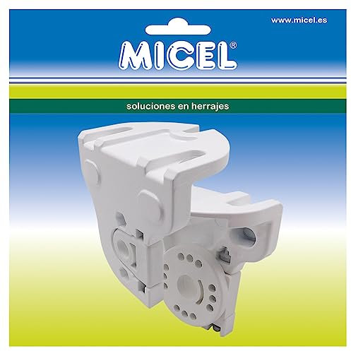 MICEL - 92545 - Markisenhalterung Set inkl. Einzelteile für linke und rechte Seite, inkl. 2 Inbusschrauben M6 x 60 mm, weiß, 113 x 85 x 110 mm